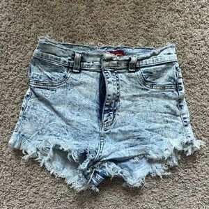 shortie jean shorts